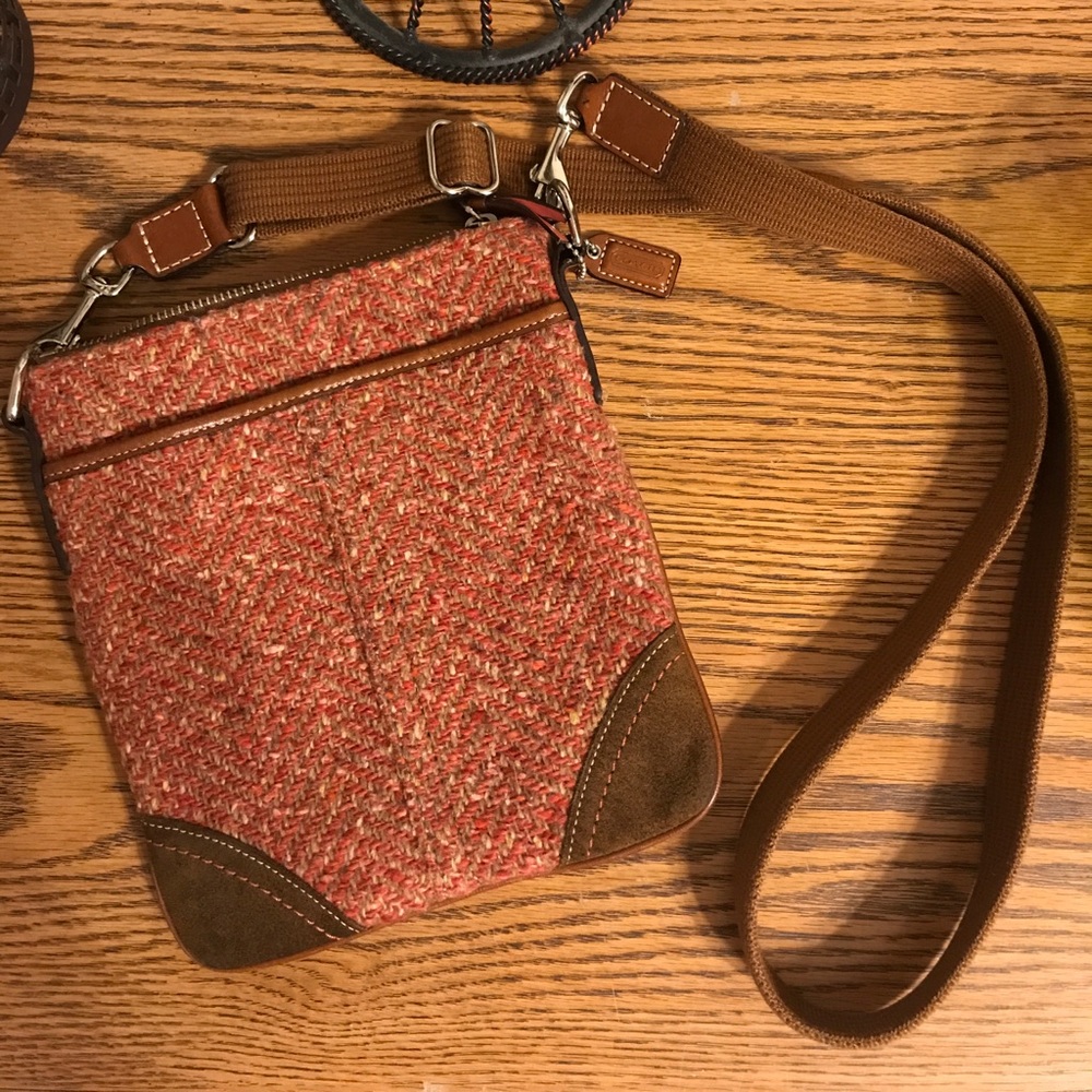 Coach wool and suede Crossbody bag